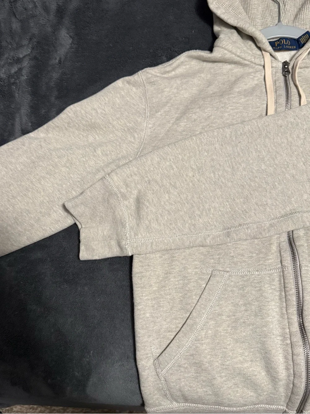 Polo by Ralph Lauren Light Heather Gray Zip-Up Hoodie